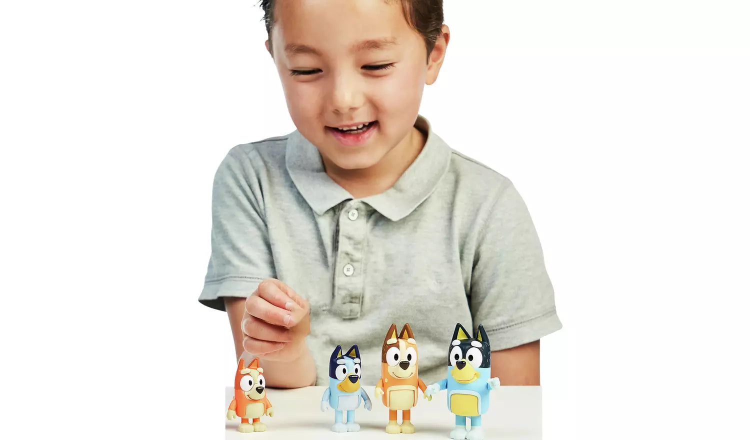 بلوي مجسمات العائلة 4 قطع شخصيات كرتونية Bluey