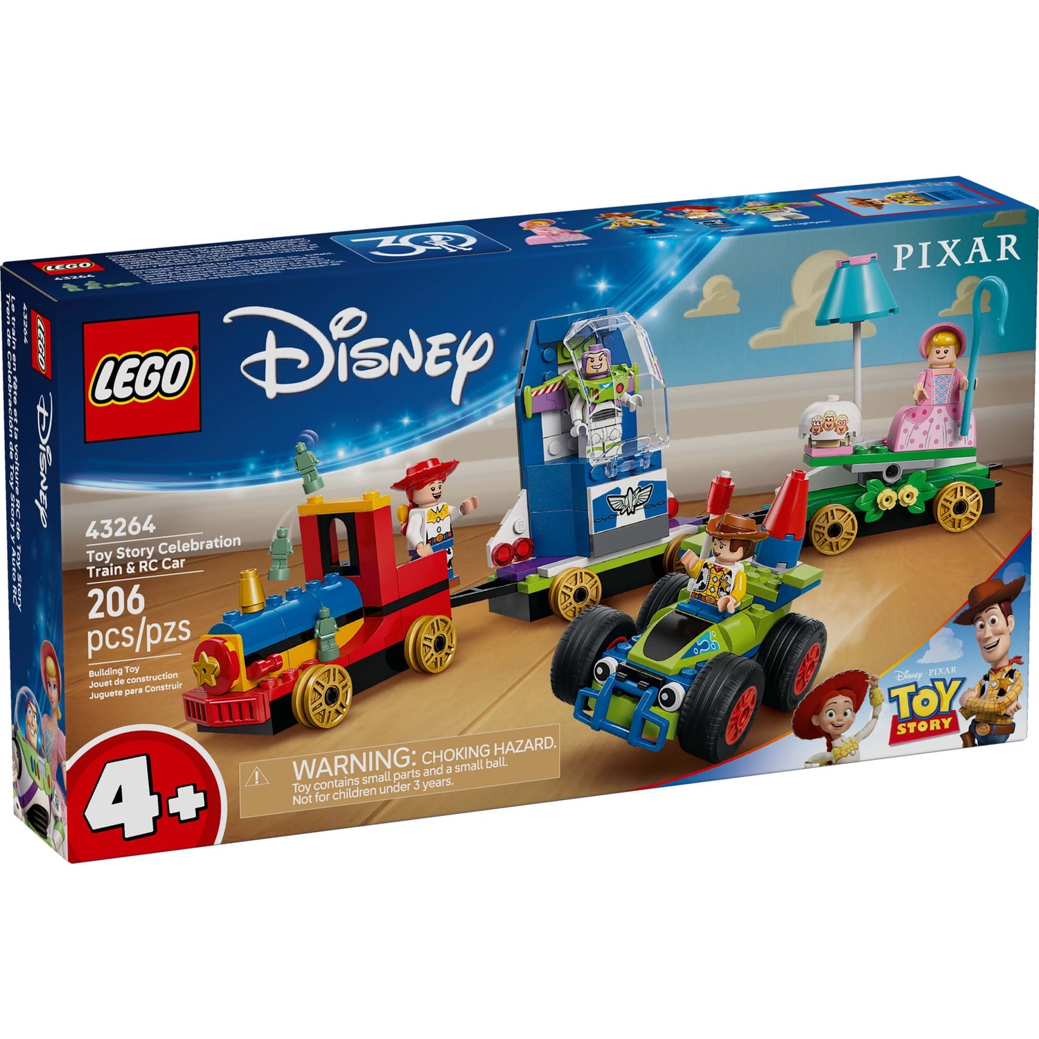 ليجو 43264 ديزني سيارة السباق وقطار الاحتفال مكعبات التركيب LEGO