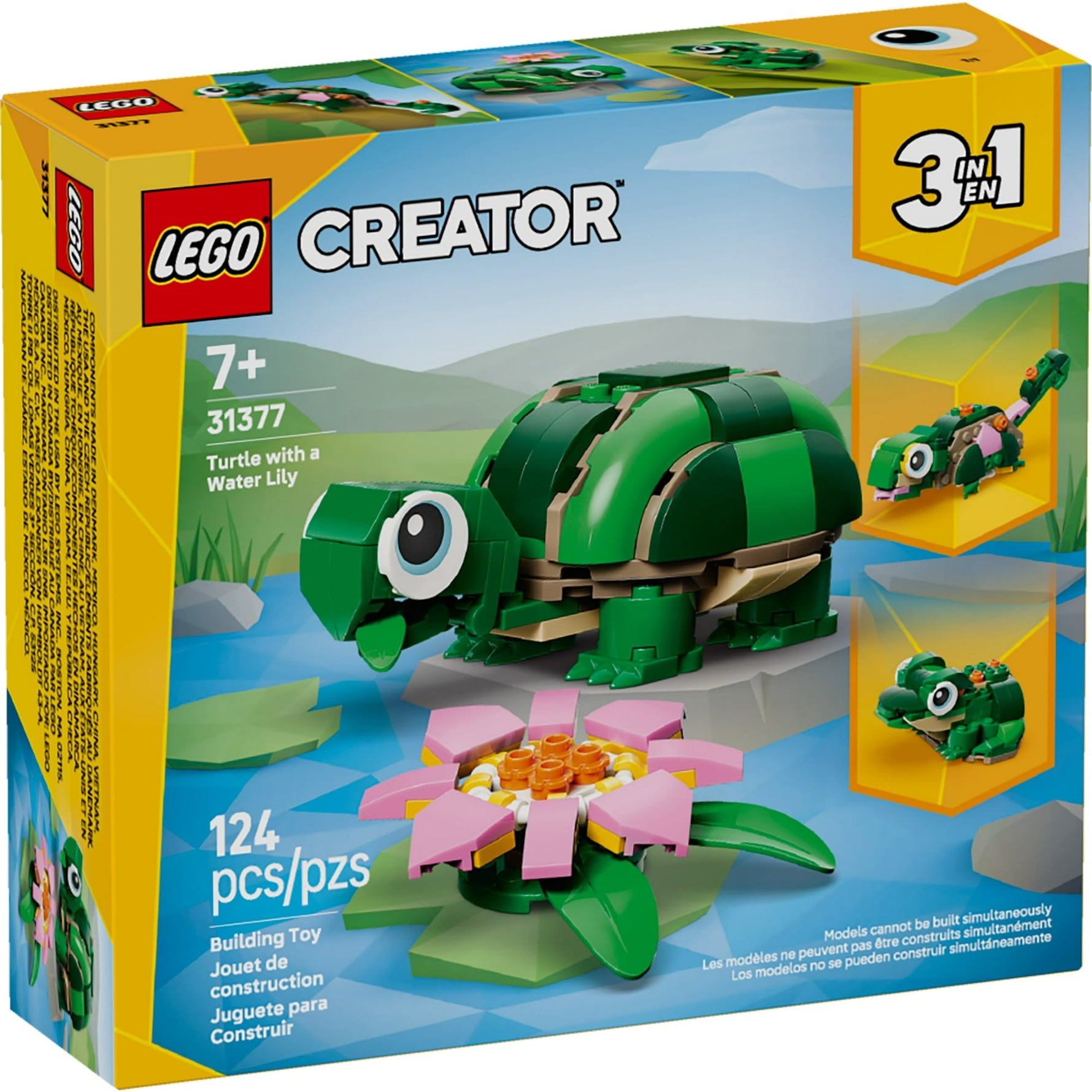 ليجو 31377 كريتور سلحفاة مع زهرة مكعبات التركيب LEGO