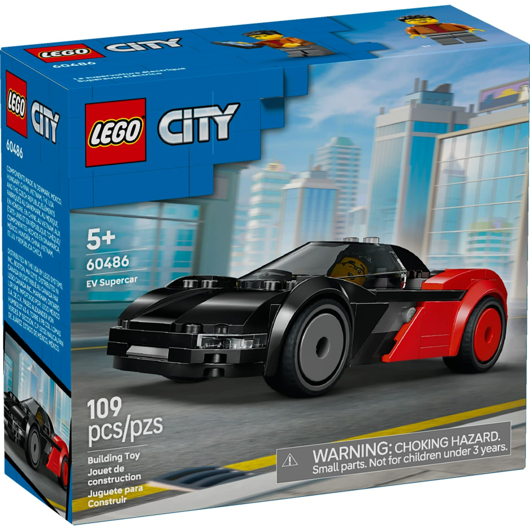 ليجو 60486 سيتي سيارة الكهرباء الخارقة مكعبات التركيب LEGO