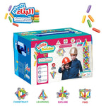 قطع البناء المغناطيسية 64 قطعة مكعبات المغناطيس LOCAL