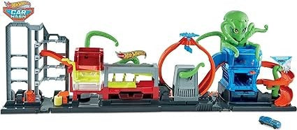 هوت ويلز لعبة مدينه الاخطبوط لتنظيف السيارات مركبات مع مسار HotWheels