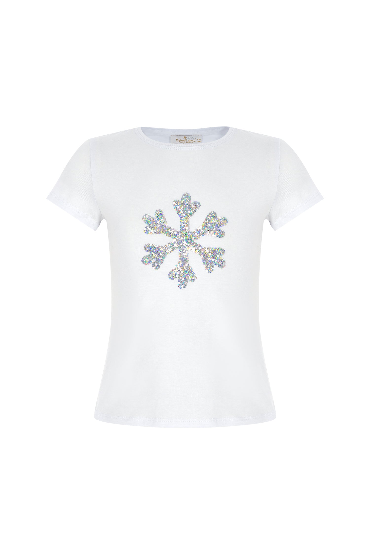 فيري لاند تي شيرت فروزن أبيض 5-6 ملابس الأميرات Fairy Land