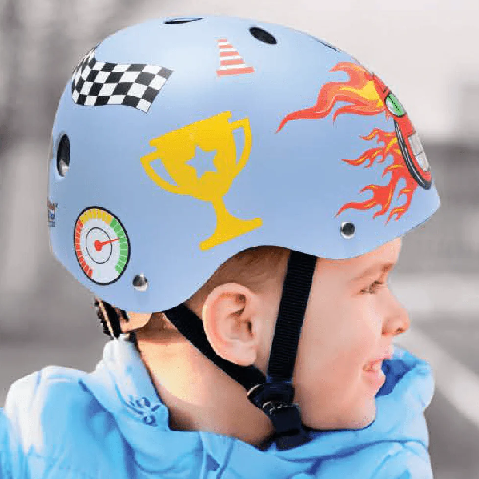 ستريت جام خوذه حماية ابيض وازرق اكسسوارات الدراجة Street Jam