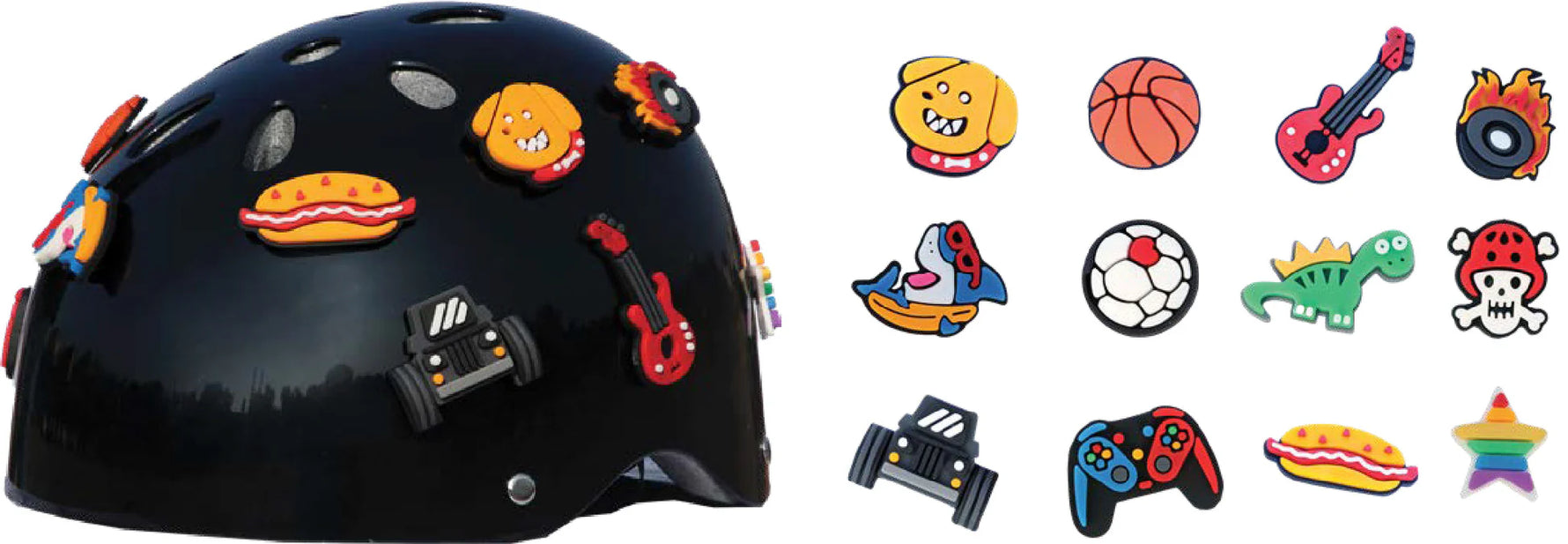 ستريت جام خوذه حماية بوبينز سوداء اكسسوارات الدراجة Street Jam