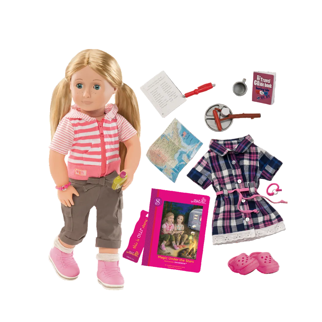 اور جينيريشن دميه شانون مع كتاب 46سم دمية مع اكسسوارات Our Generation