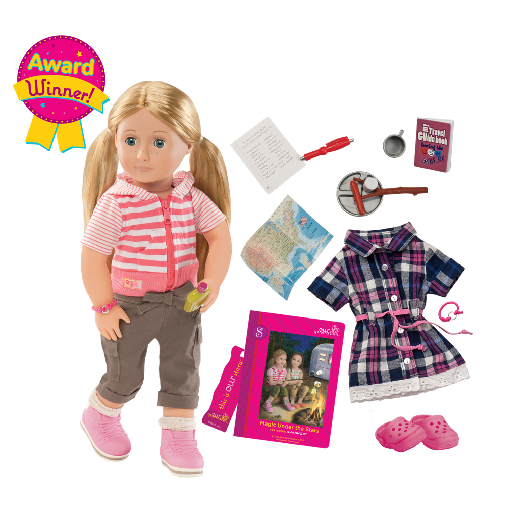 اور جينيريشن دميه شانون مع كتاب 46سم دمية مع اكسسوارات Our Generation