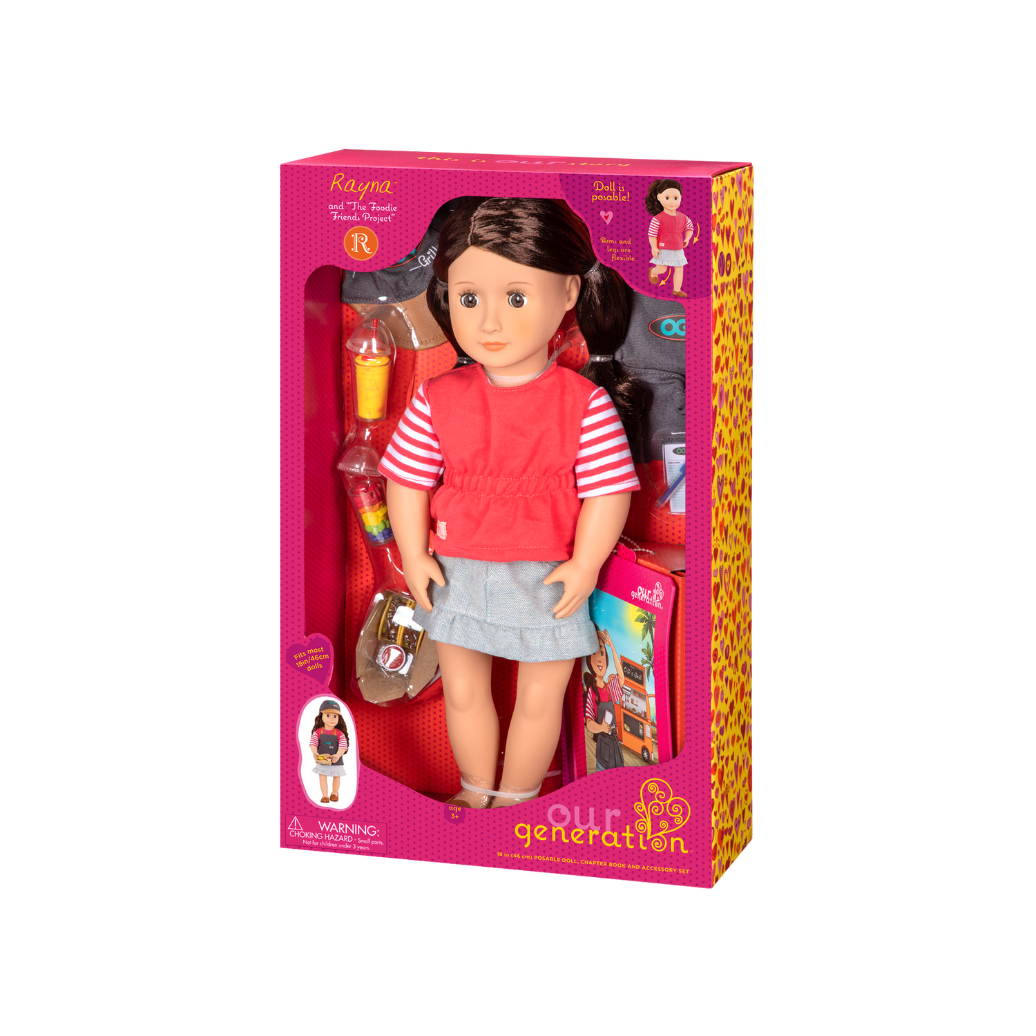 اور جينيريشن دمية ريانا شاحنة الطعام 46سم دمية مع اكسسوارات Our Generation