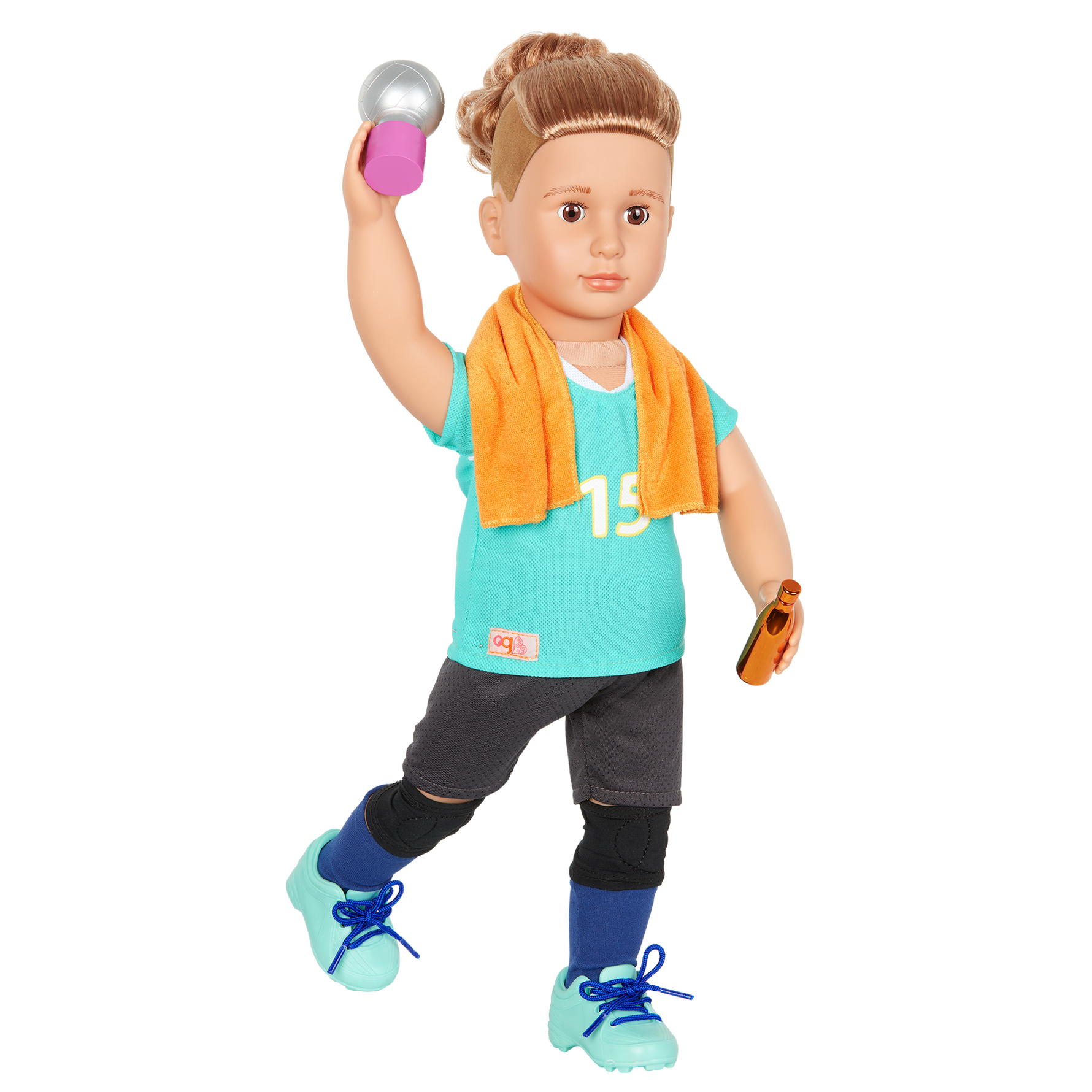 اور جينيريشن دمية لاعب كرة الطائرة جوني 45سم دمية مع اكسسوارات Our Generation
