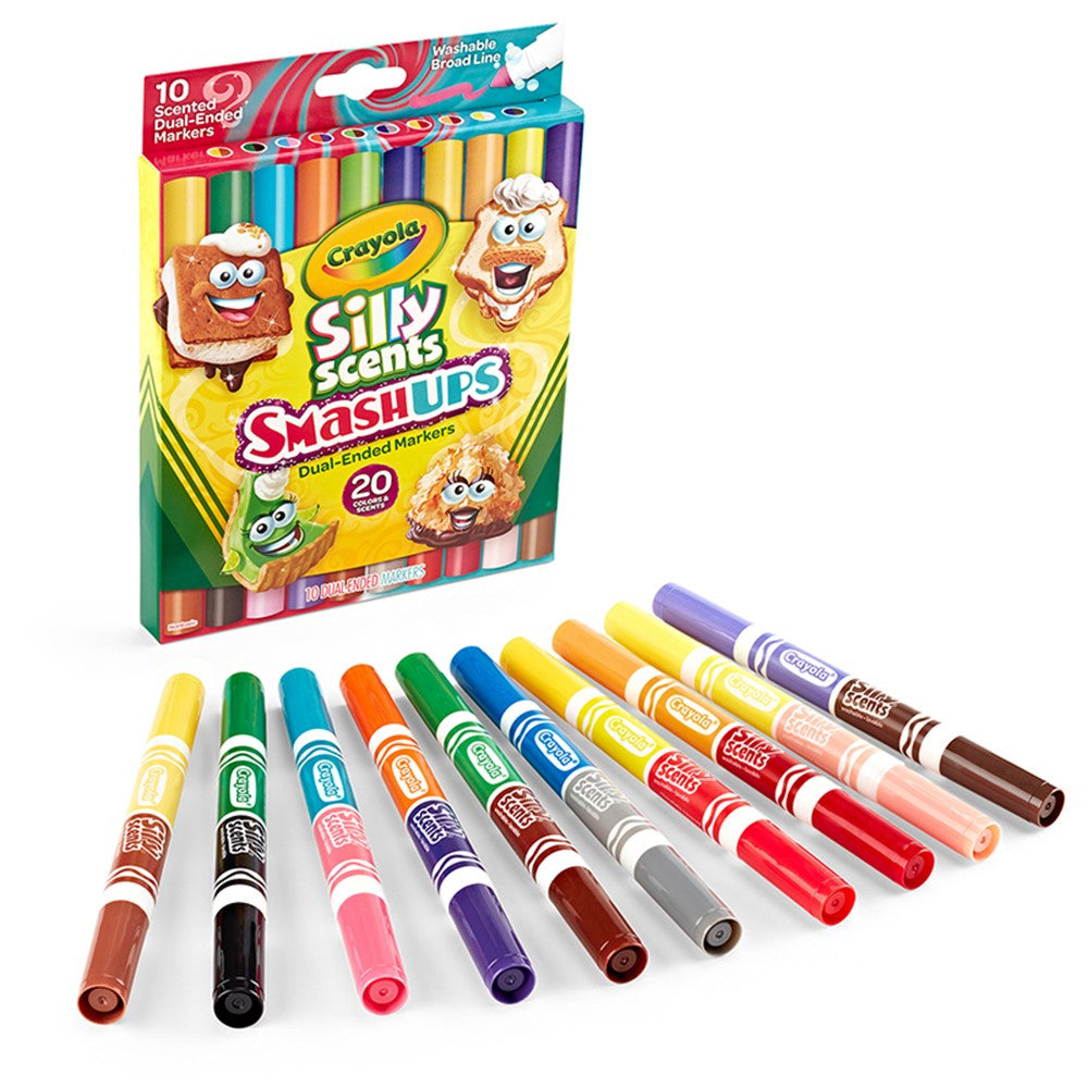 كرايولا قلام ماركر سيلي سينتس سماش المعطرة الملونة 10 قطع رسم و تلوين Crayola
