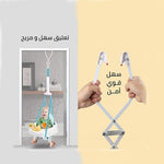 كرسي طعام 2 في 1 مع طاولة والعاب وارجوحة باب قابلة للتعليق كرسي مواليد LOCAL