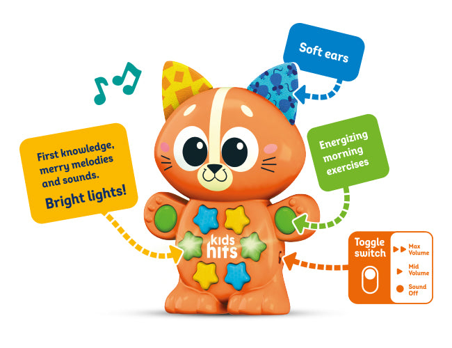 كيدز هيتس القطة الموسيقية مواليد تفاعلي Kids Hits