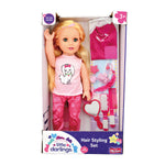 بيبي مزيونة دمية مع فرشاة ومجفف شعر دمى المواليد Baby Maziuna