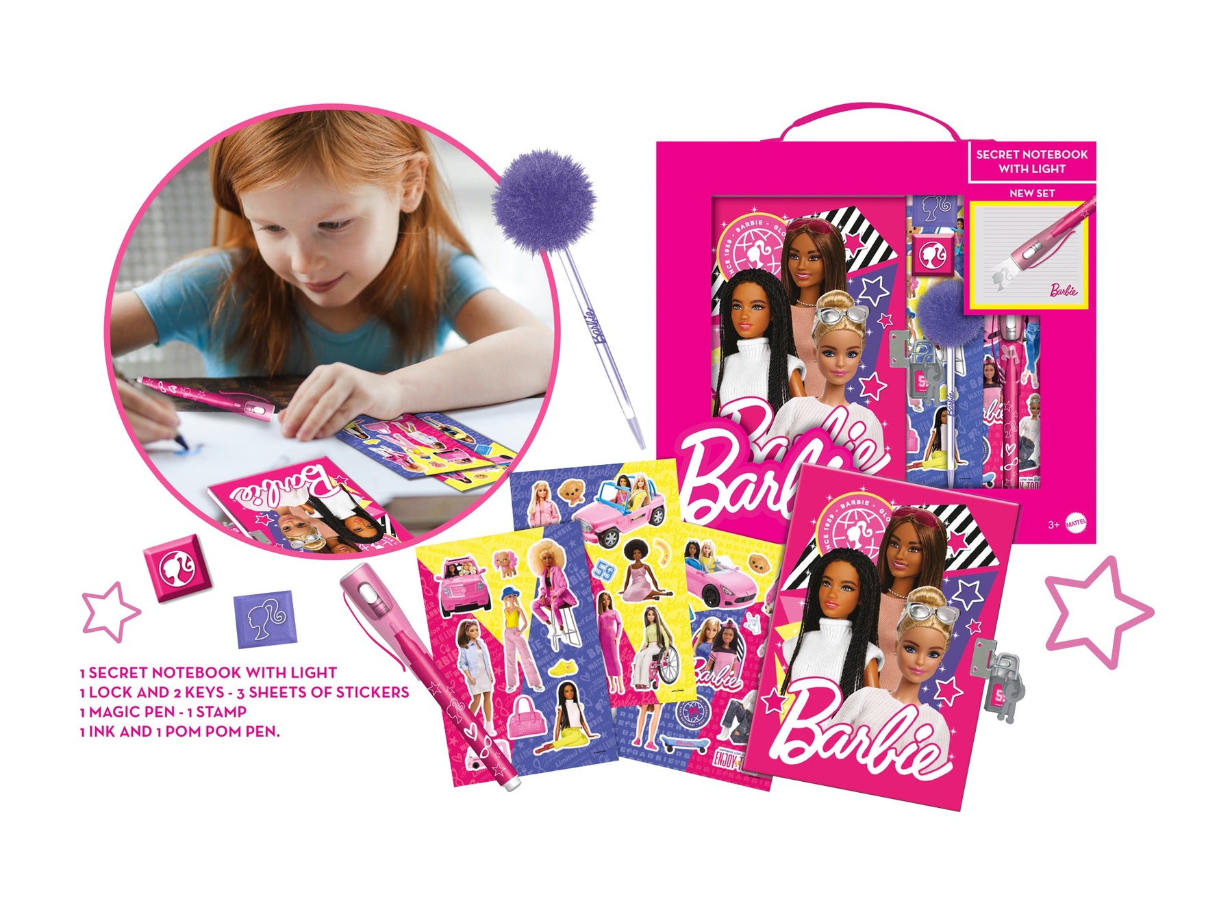 باربي سيكريت نوت مع ضوء تعليمي تفاعلي Barbie