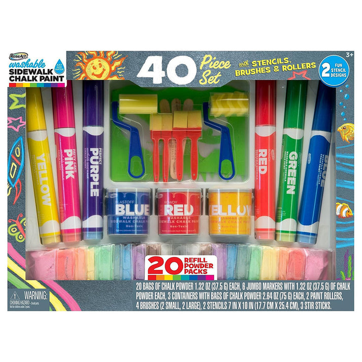 كريزي ارت مجموعة الطباشير القابلة للغسل رسم و تلوين Craz-Art