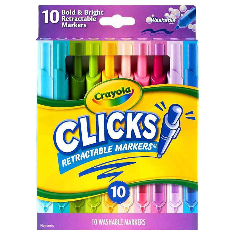 كرايولا أقلام تلوين قابلة للغسل 10 ألوان رسم و تلوين Crayola
