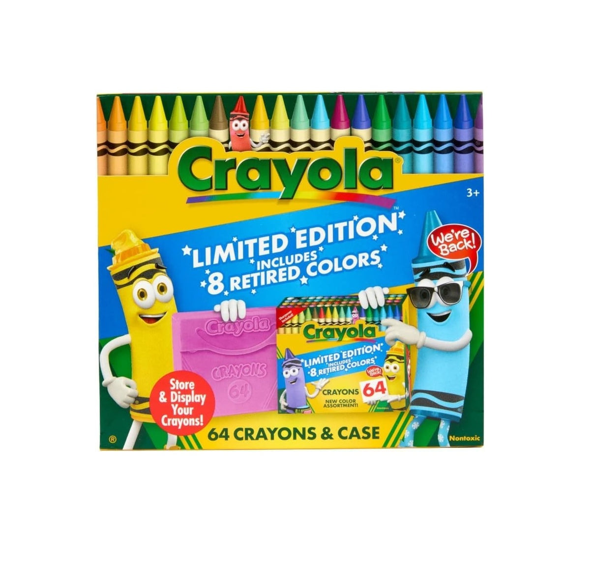 كرايولا علبة أقلام تلوين 64 لون متنوعة رسم و تلوين Crayola
