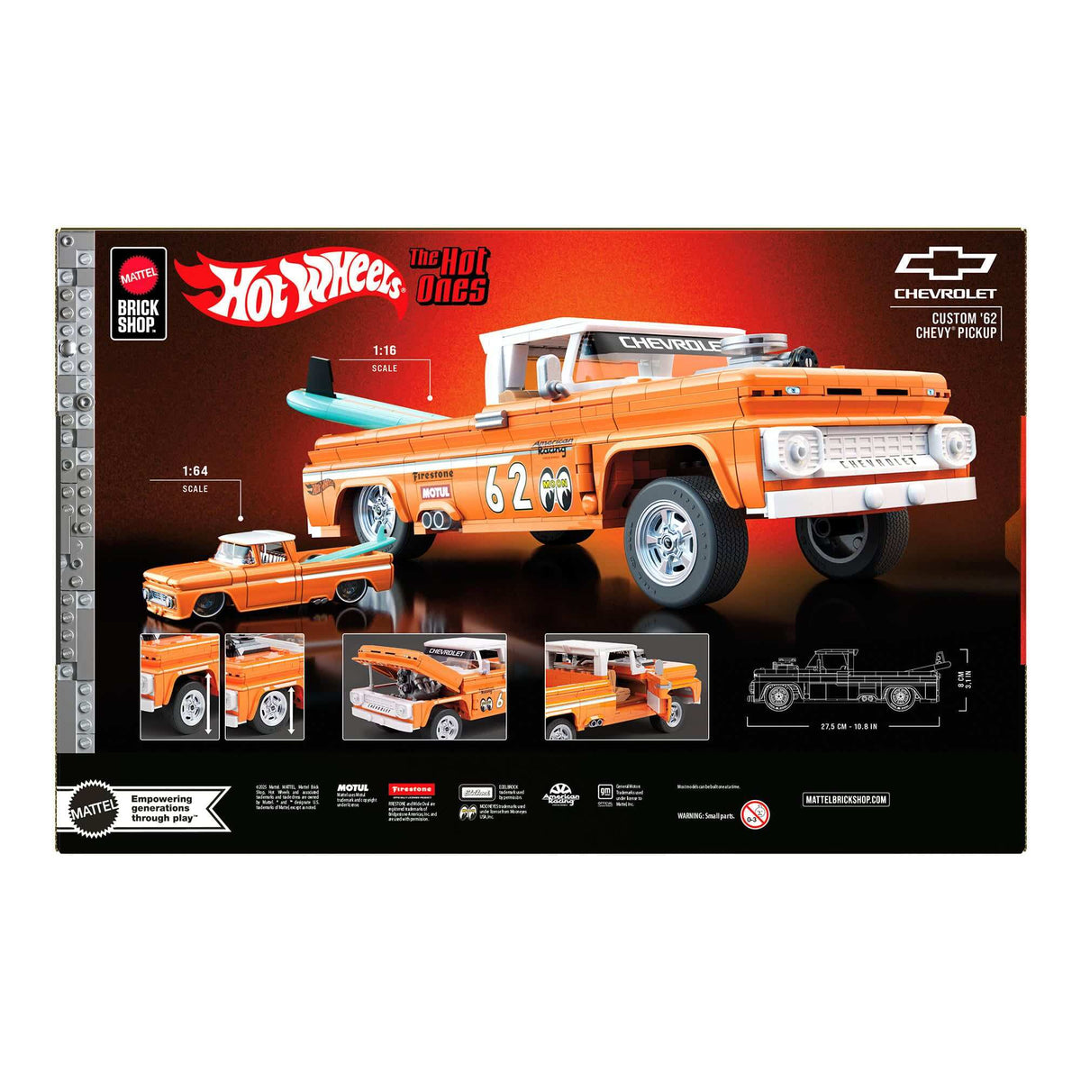 هوت ويلز مجموعة بناء وتركيب سيارة شيفروليه بيك أب مكعبات التركيب HotWheels