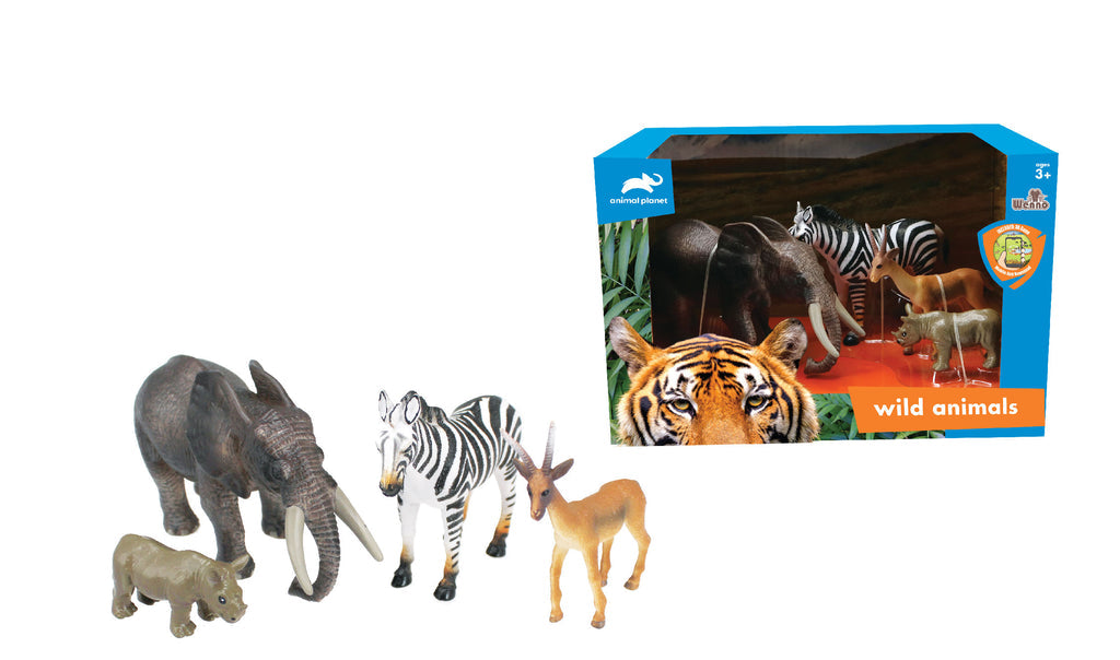 أنيمال بلانيت حيوانات الغابة 4 قطع مجسمات الحيوانات Animal Planet