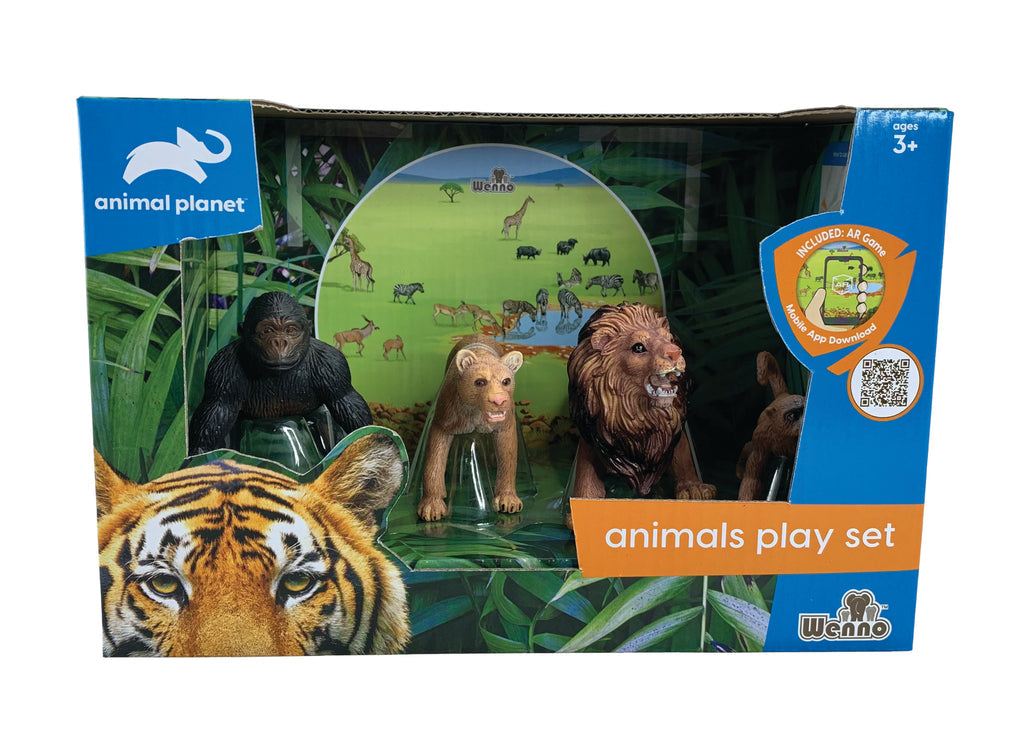 أنيمال بلانيت ألعاب حيوانات الغابة 4 قطع مجسمات الحيوانات Animal Planet