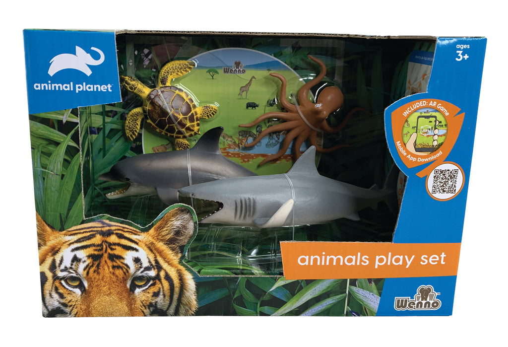 أنيمال بلانيت ألعاب حيوانات المحيط 4 قطع مجسمات الحيوانات Animal Planet