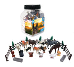 أنيمال بلانيت دلو حيوانات المزرعة 30 قطعة مجسمات الحيوانات Animal Planet