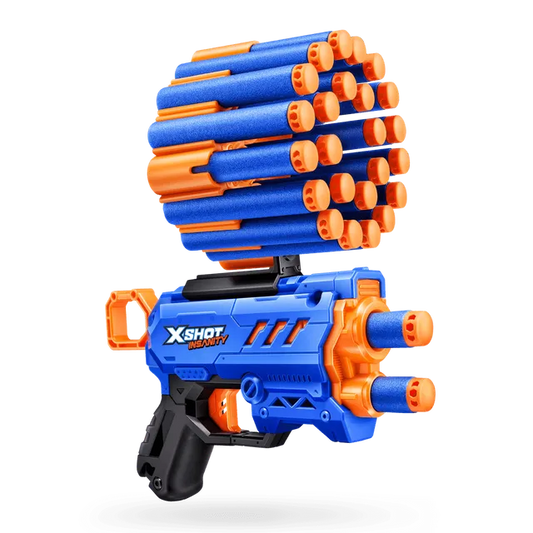 اكس شوت مسدس ميكرو مع 24 رصاصة مسدسات مطاطية Zuru