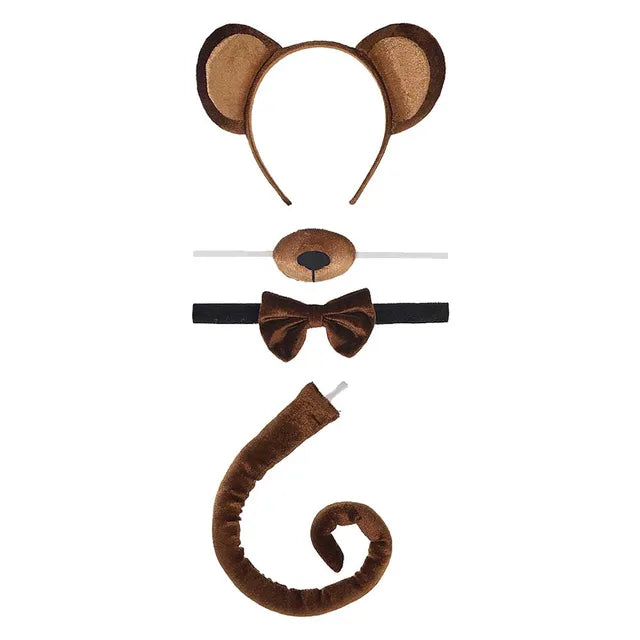 إكسسوارات القرد البني الملابس التنكرية LOCAL