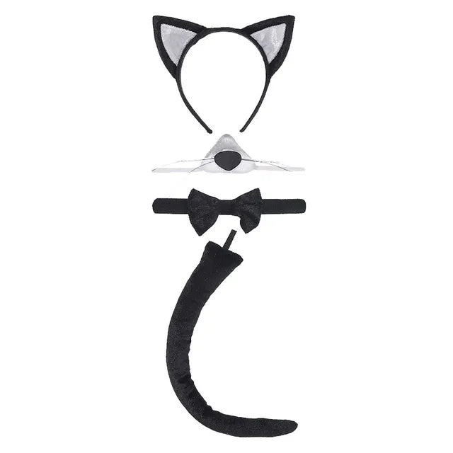 إكسسوارات القطة ألاسود الملابس التنكرية LOCAL