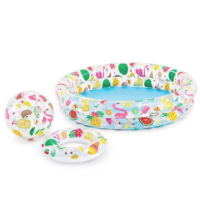 انتكس حوض سباحة قابل للنفخ مع كرة سباحة و عوامة المسابح الخارجية Intex