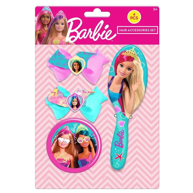 باربي مجموعة إكسسوارات الشعر 4 قطع الخرز والاكسسوارات Barbie