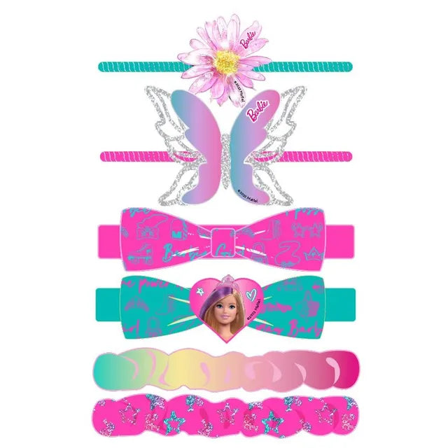 باربي مجموعة إكسسوارات الشعر 6 قطع الخرز والاكسسوارات Barbie
