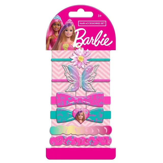 باربي مجموعة إكسسوارات الشعر 6 قطع الخرز والاكسسوارات Barbie