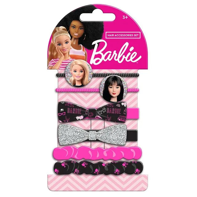 باربي مجموعة إكسسوارات الشعر 6 قطع الخرز والاكسسوارات Barbie