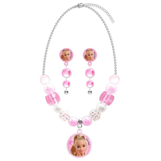 باربي مجموعة مجوهرات 3 قطع الخرز والاكسسوارات Barbie