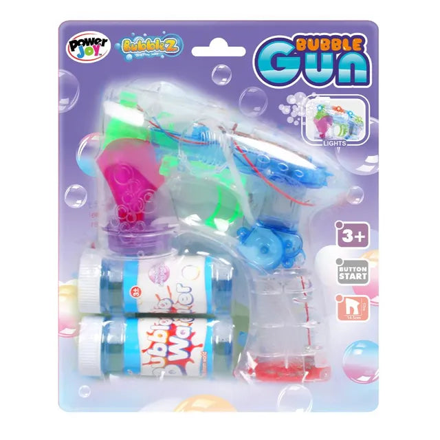 باور جوي مسدس فقاعات مع أضواء فقاعات الماء والصابون Power Joy