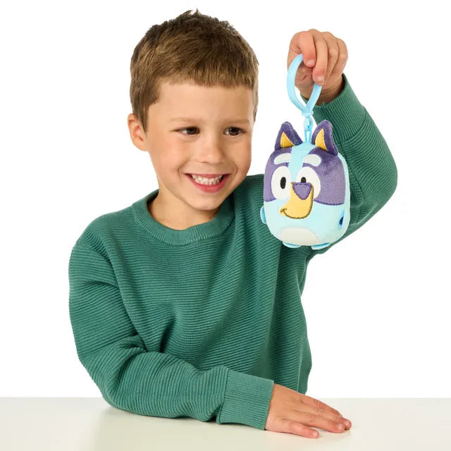 بلوي دمية مع مشبك حقيبة ظهر أزرق الالعاب القطنية Bluey