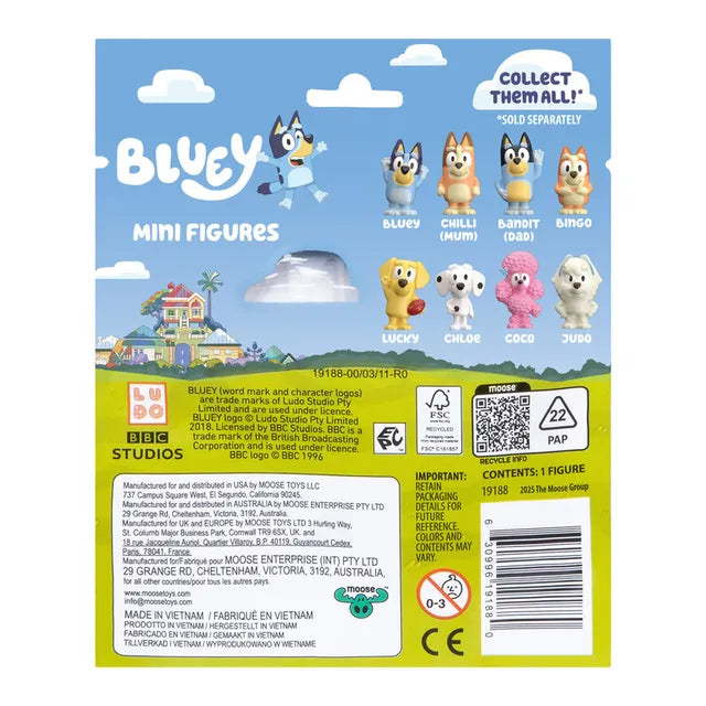 بلوي شخصية صغيرة متنوعة شخصيات كرتونية Bluey
