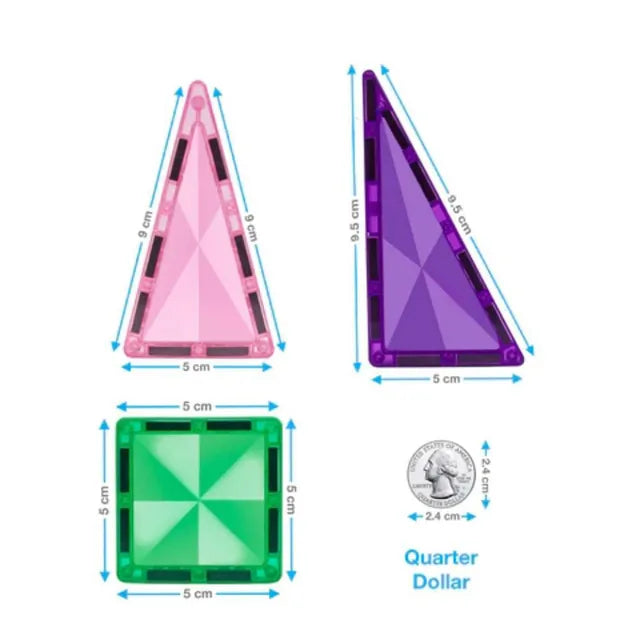 بيكاسو تايلز مكعبات الصاروخ المغناطيسي 30 قطعة مكعبات المغناطيس Picasso Tiles