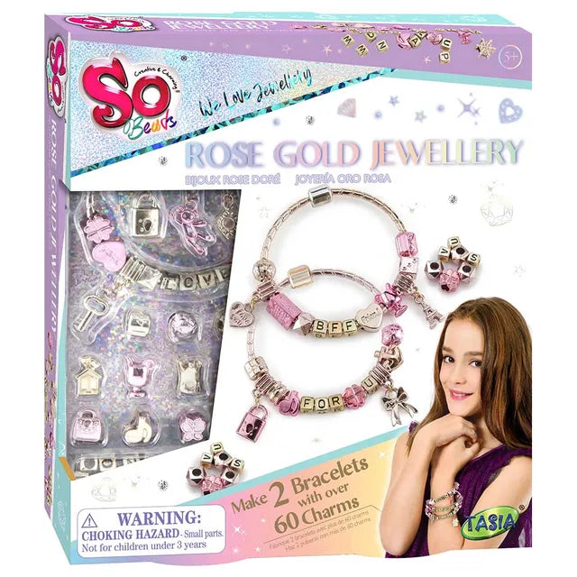 تاسيا مجموعة صنع مجوهرات روز جولد الخرز والاكسسوارات TASIA