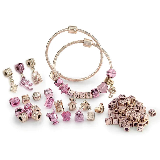 تاسيا مجموعة صنع مجوهرات روز جولد الخرز والاكسسوارات TASIA