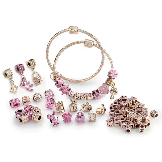 تاسيا مجموعة صنع مجوهرات روز جولد الخرز والاكسسوارات TASIA