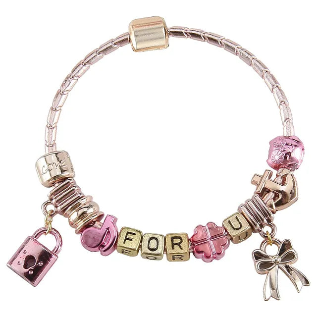 تاسيا مجموعة صنع مجوهرات روز جولد الخرز والاكسسوارات TASIA