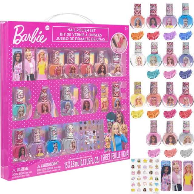 تاونلي جيرل طقم طلاء أظافر باربي 18 قطعة المكياج والتجميل Townley Girl