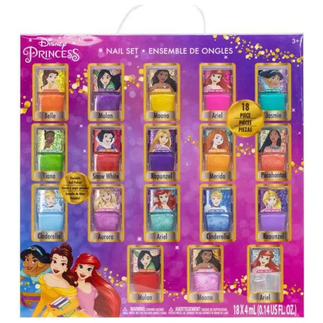 تاونلي مجموعة طلاء أظافر أميرة ديزني 18 قطعة المكياج والتجميل TOWNLEY