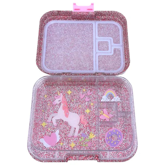 تايني ويل صندوق بينتو 4 أقسام لامعة أدوات مدرسية Tiny Wheel