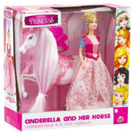 غراندي جيوتشي دمية سندريلا الأميرة مع الحصان دمية مع اكسسوارات Grandi Giochi