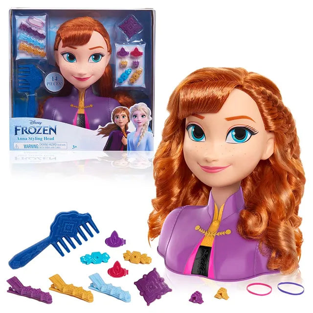 ديزني فروزن رأس تصفيف شعر انا دمية مع اكسسوارات Disney