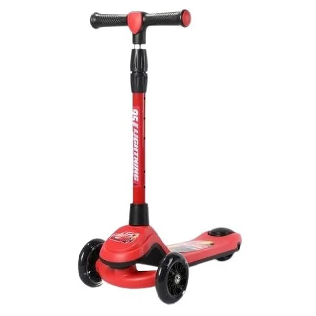 ديزني سكوتر ماكوين قابل للطي لايتنينج أحمر سكوتر 3 عجلات Mesucca