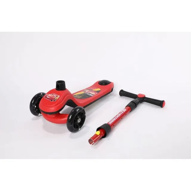 ديزني سكوتر ماكوين قابل للطي لايتنينج أحمر سكوتر 3 عجلات Mesucca